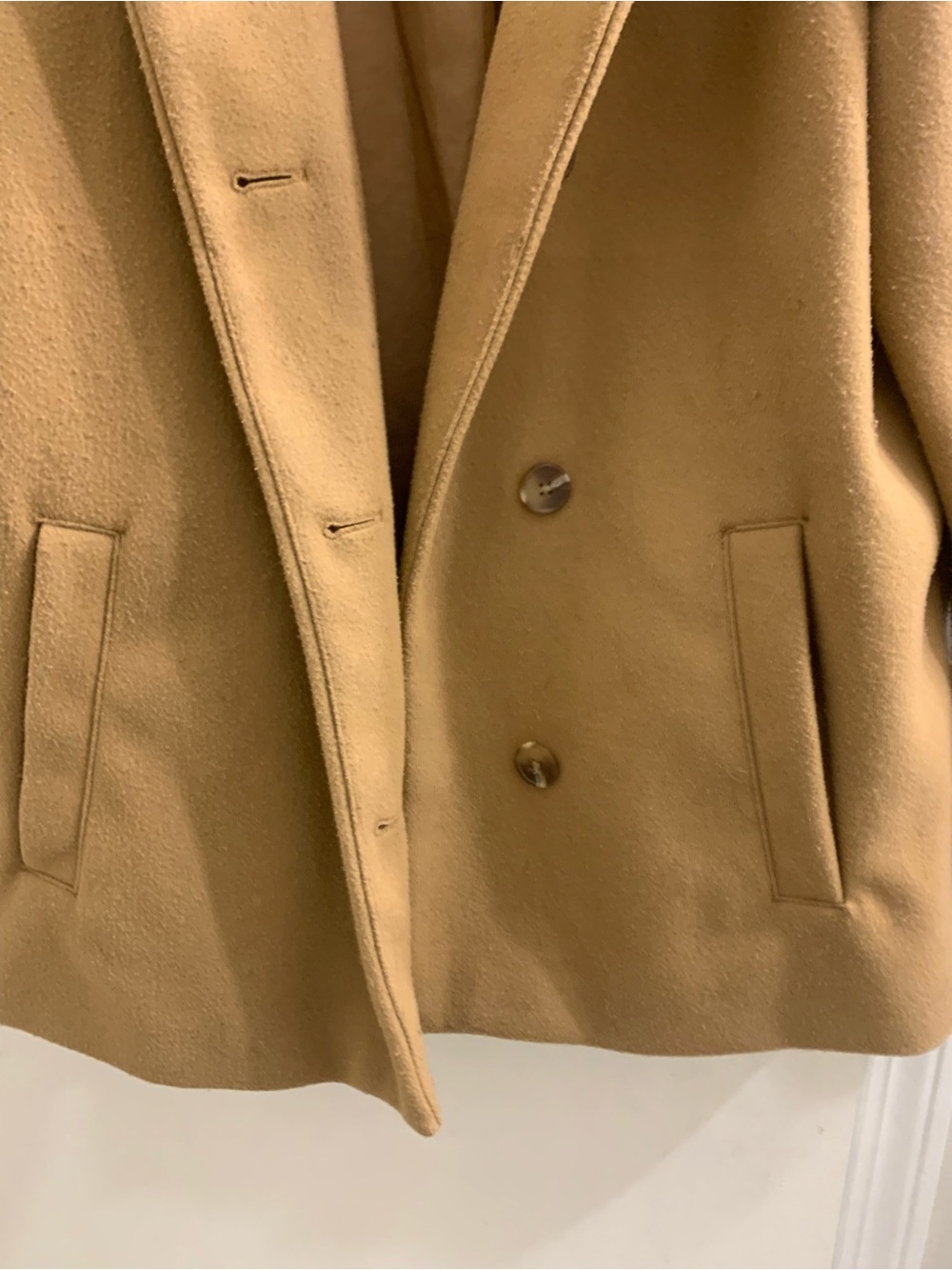 Old Navy Women's Camel Tan Peacoat - Picture 3 of 5